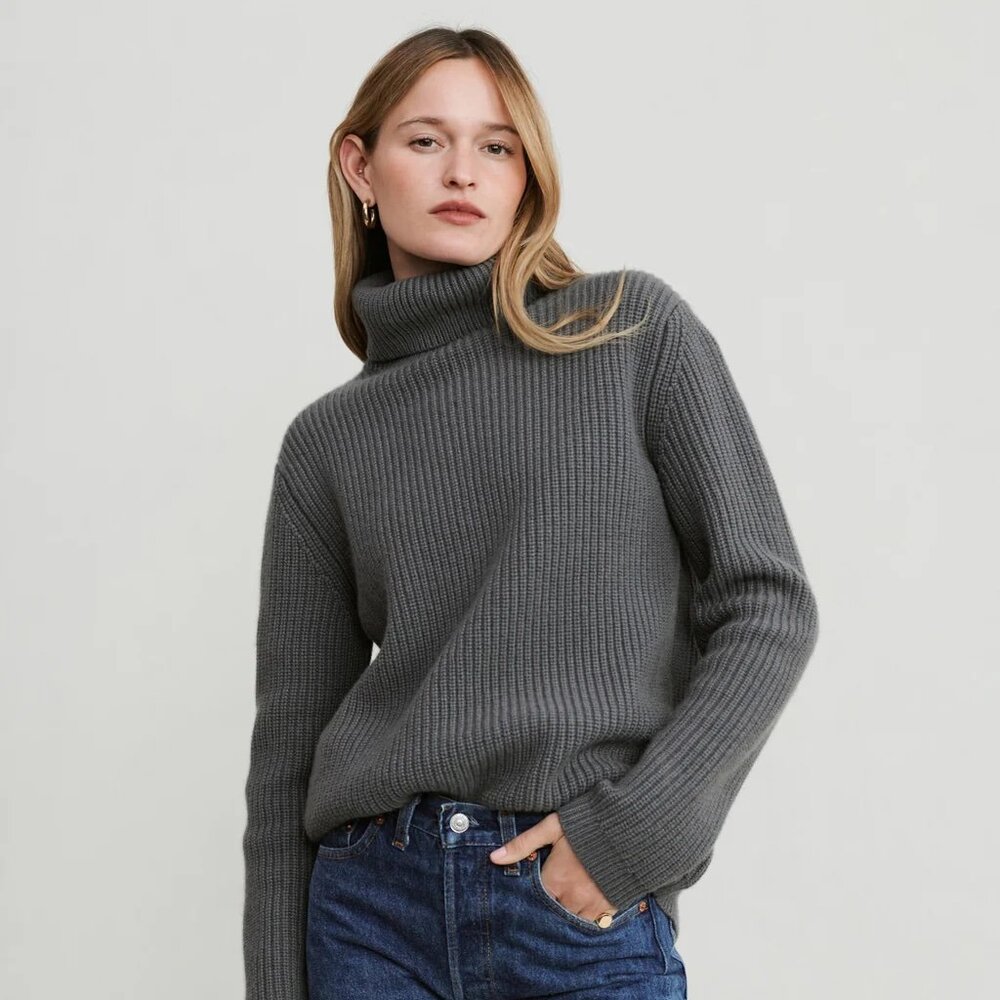 Jenni Kayne | Cashmere Turtleneck Size S in Storm (Grey)